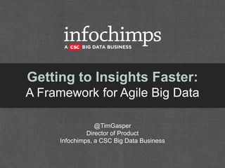 Getting to Insights Faster:
A Framework for Agile Big Data
@TimGasper
Director of Product
Infochimps, a CSC Big Data Business

 