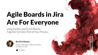 Agile Boards in Jira
Are For Everyone
Using Kanban and Scrum Boards
Together for Every Part of Your Process
By Chris Nicos...
