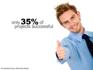 projects successful only 35% of The Standish Group, 2006 Chaos Report 