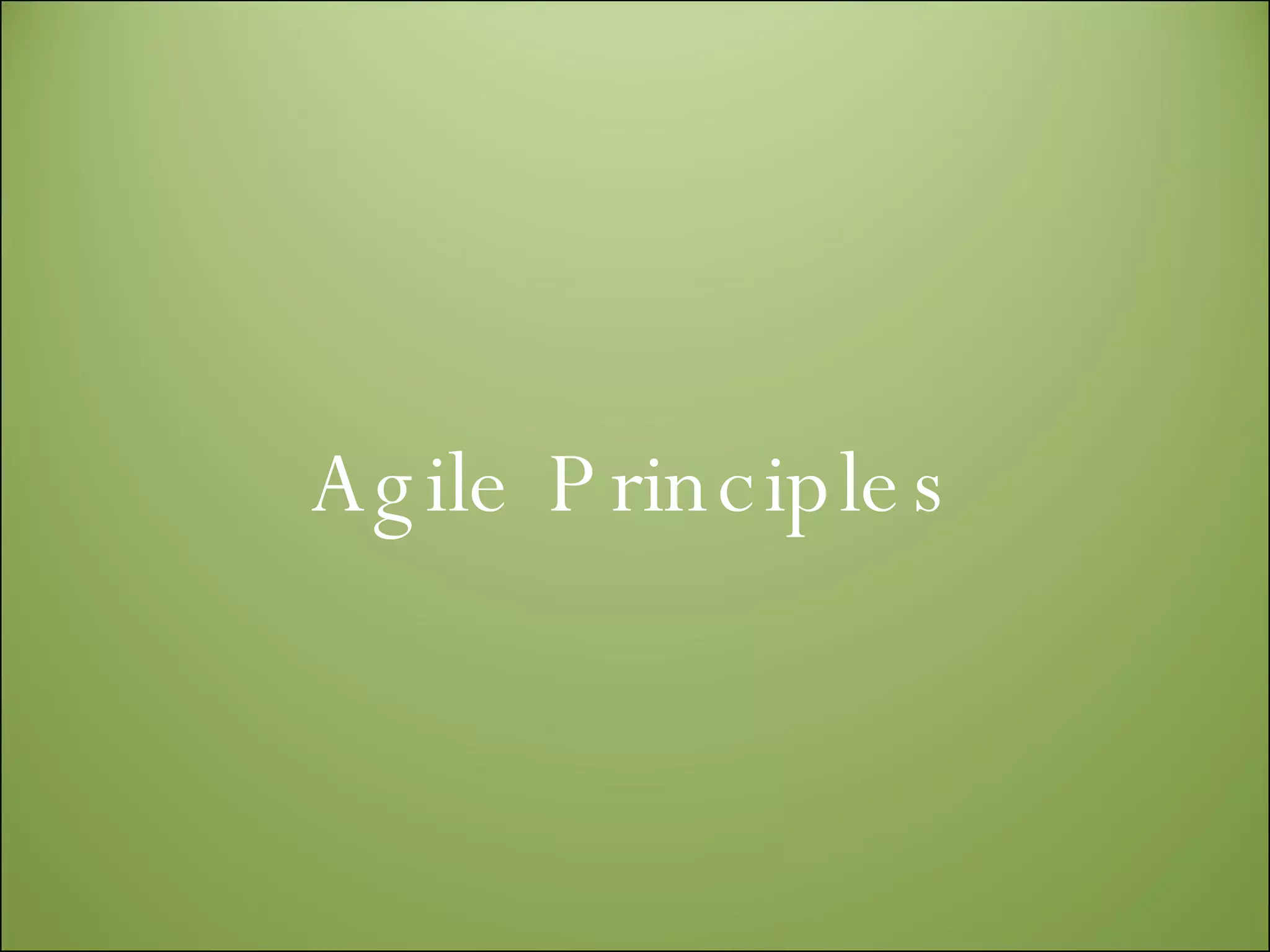 Agile Principles 