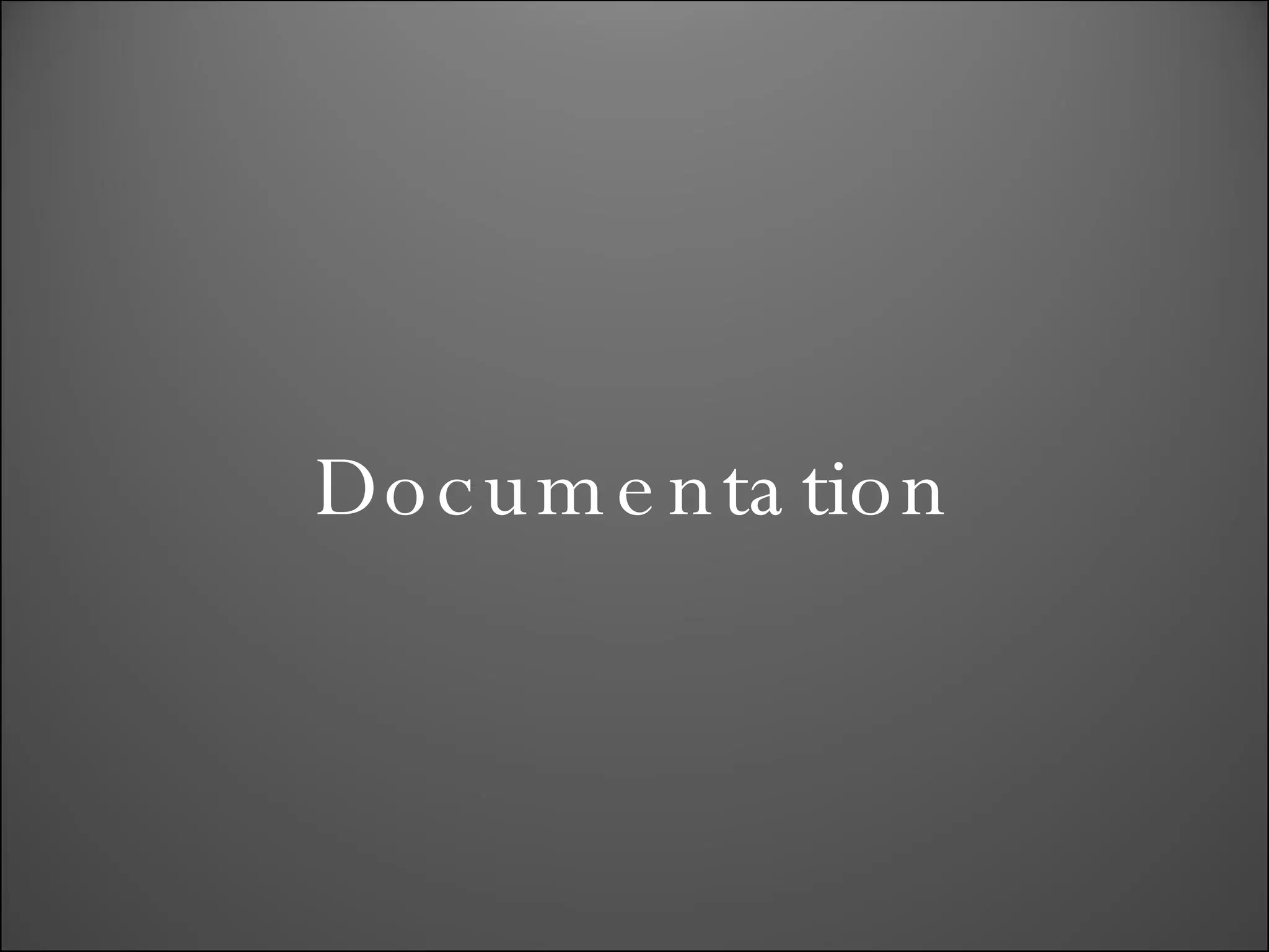 Documentation 