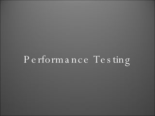 Performance Testing 