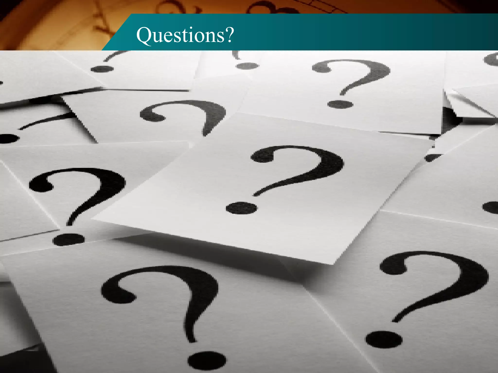 Questions? 