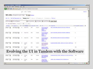 Evolving the UI in Tandem with the Software