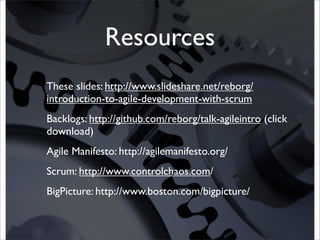 Introduction to Agile Development with Scrum