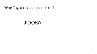Why Toyota is so successful ?
JIDOKA
19
 
