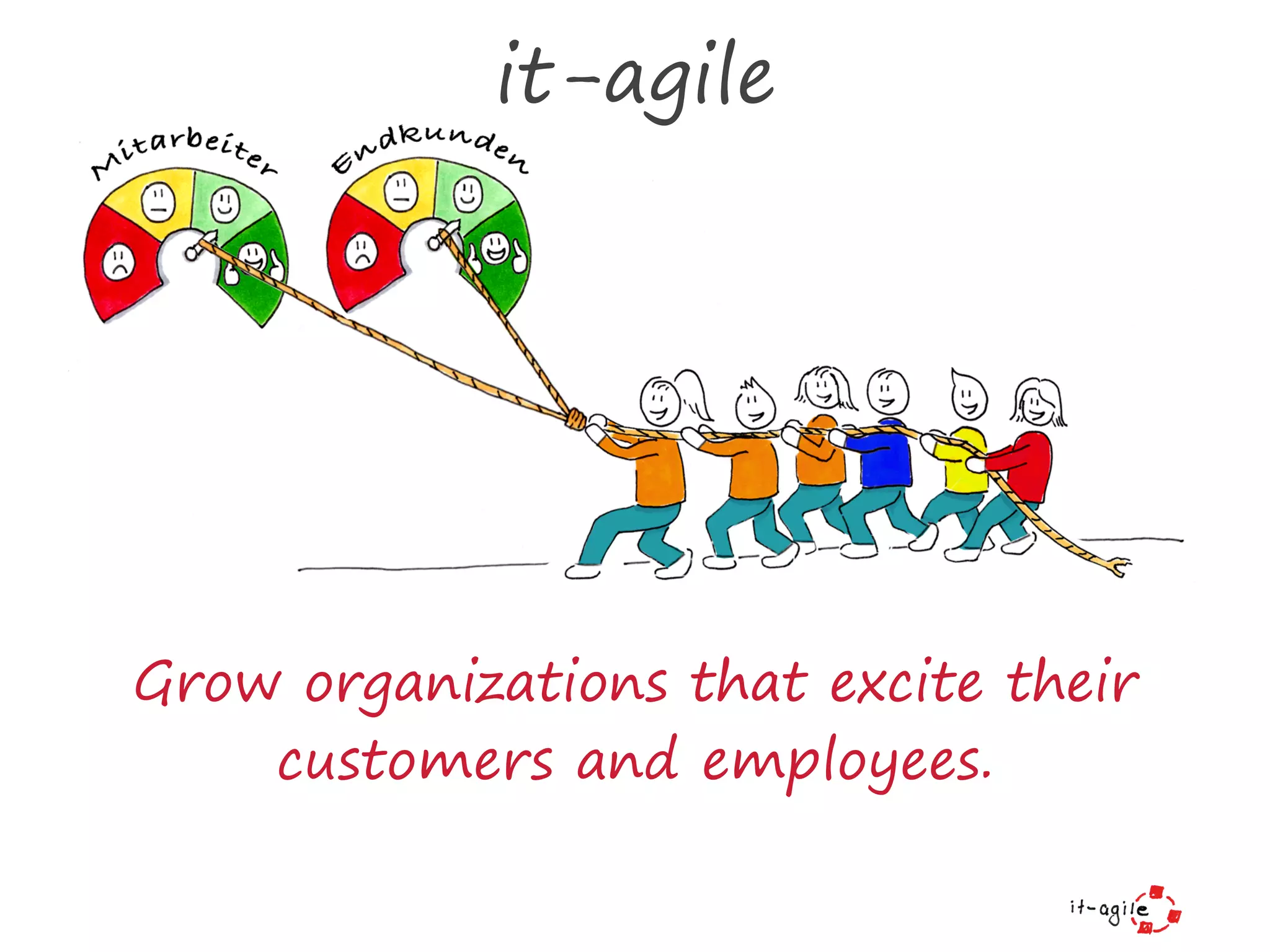 Grow organizations that excite their
customers and employees.
it-agile
 