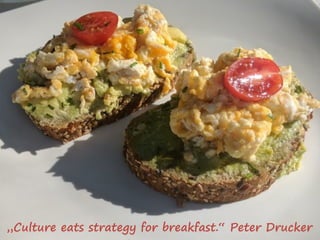 „Culture eats strategy for breakfast.“ Peter Drucker
 
