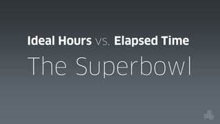 Ideal Hours vs. Elapsed Time

The Superbowl

 
