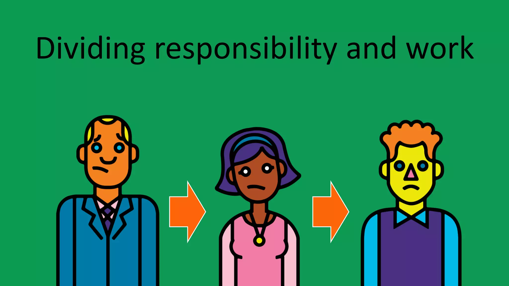 Dividing responsibility and work
 