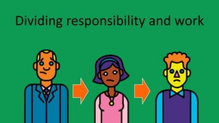 Dividing responsibility and work
 