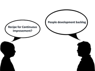 People development backlog
Recipe for Continuous
   Improvement?
 