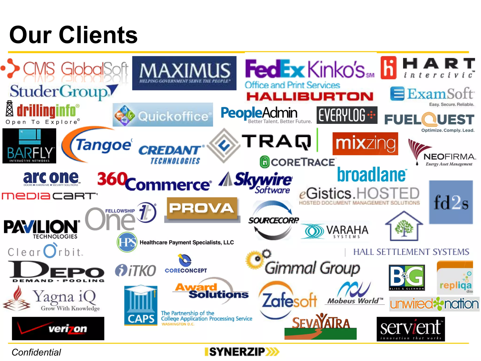 Confidential
Our Clients
 