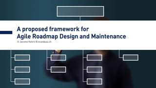 1
© Jerome Kehrli @ niceideas.ch
A proposed framework for
Agile Roadmap Design and Maintenance
 