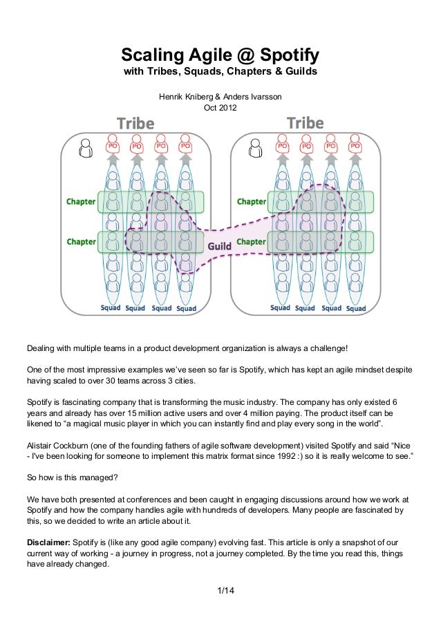 Spotify organizational structure Spotify organizational structure