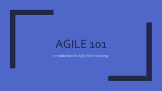 AGILE 101
Introduction to Agile Methodology
 