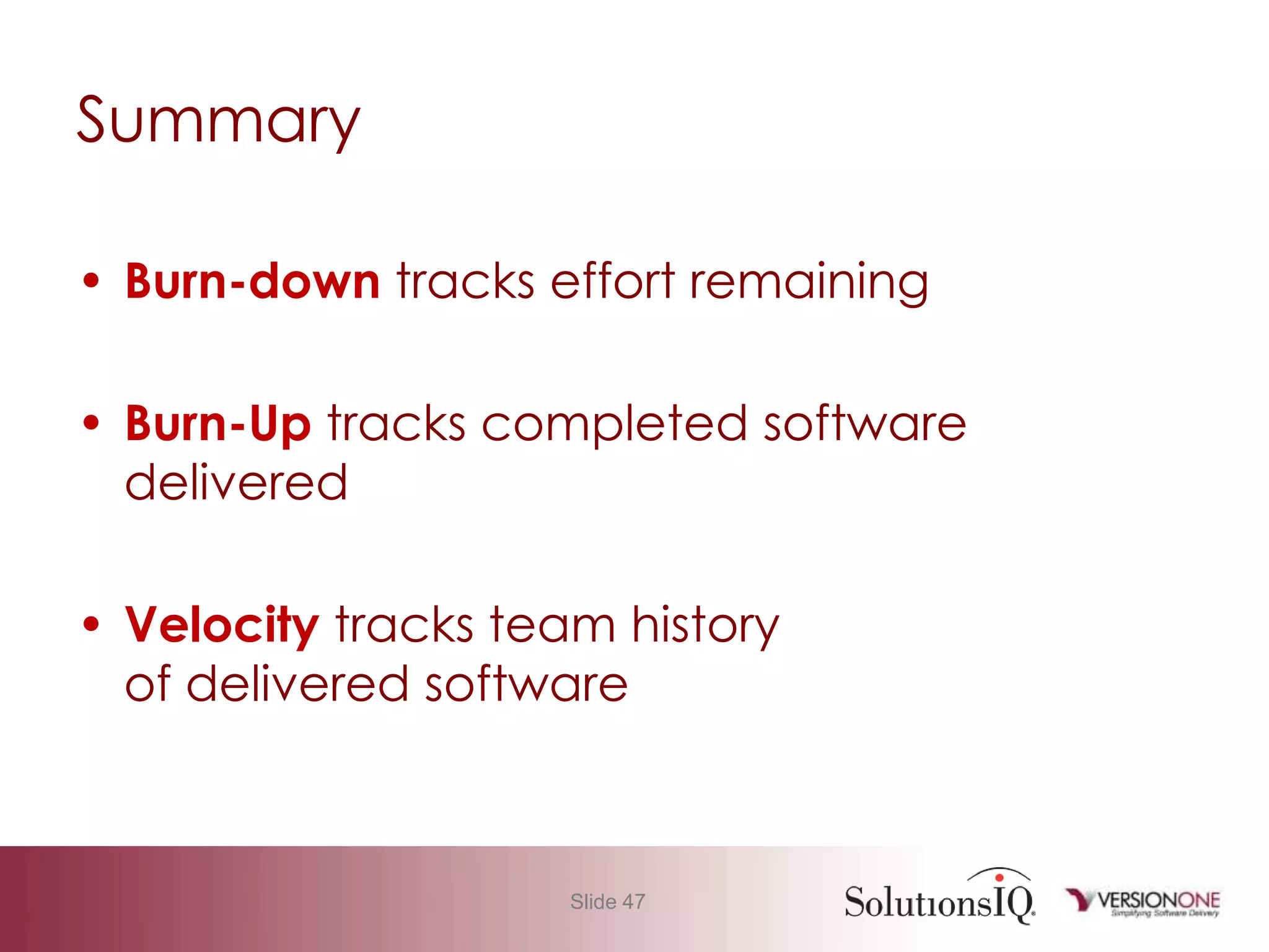 Agile 101 Basic Measurement