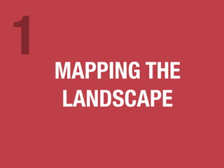 1 MAPPING THE 
LANDSCAPE 
 