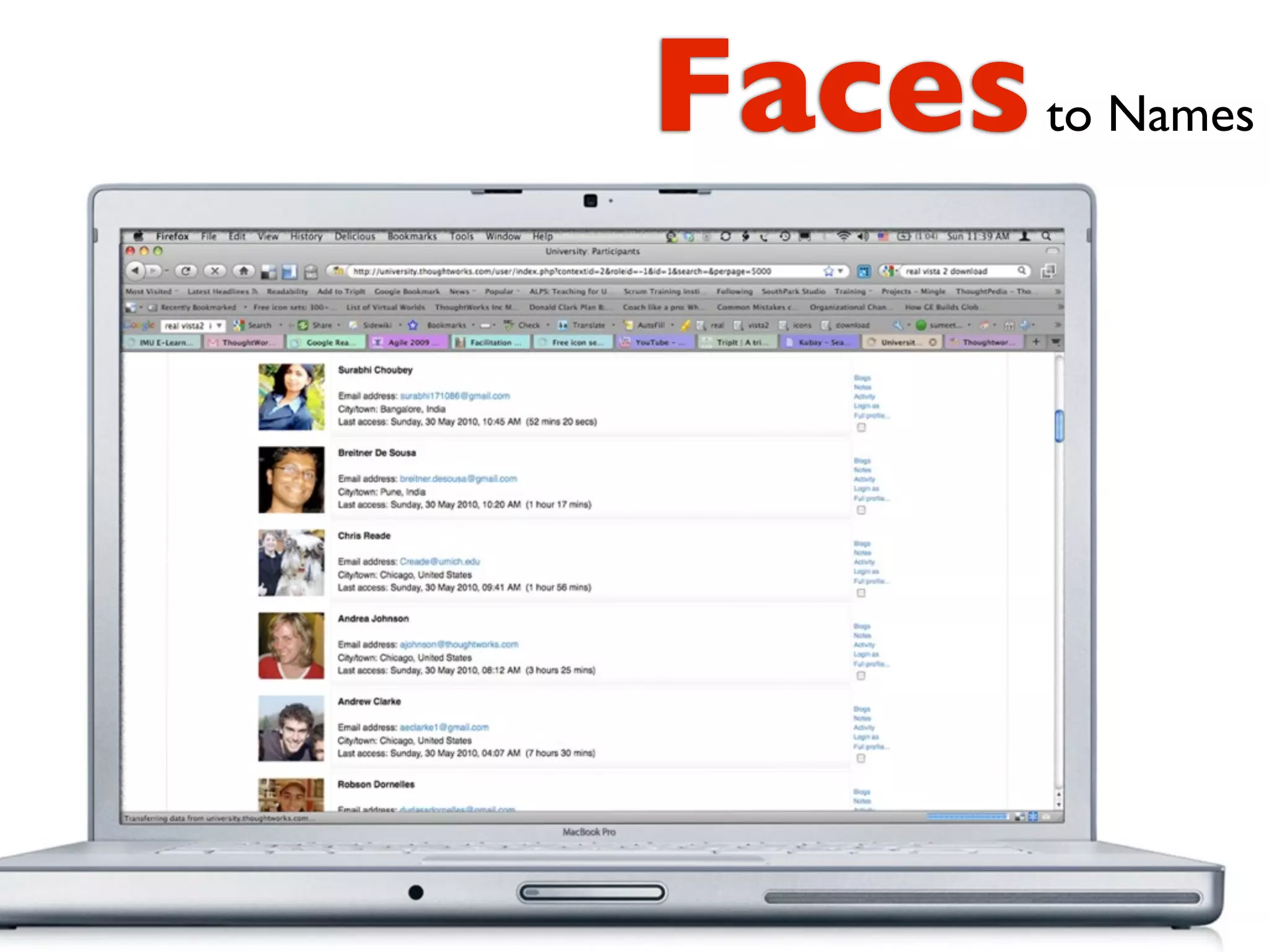 Faces   to Names
 