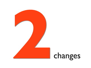 2   changes
 