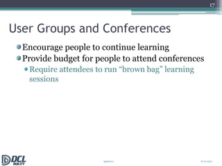 Astonishing ResultsFear of learning new skillsCurrent method is not workingprocess/PMO/roadblocksEarly successesDepartmental FrictionInitial excitementAnnual budgeting processAgile Champion/coachFear of losing position or powerTeam self-organization8/10/2011Agile2011 