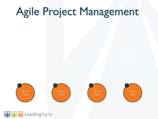 Agile Project Management




 Scrum   Scrum   Scrum   Scrum
 Team    Team    Team    Team
 