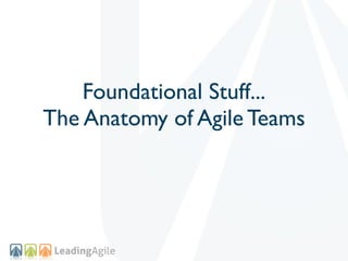 Foundational Stuff...
The Anatomy of Agile Teams
 