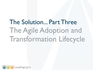 The Solution... Part Three
The Agile Adoption and
Transformation Lifecycle
 