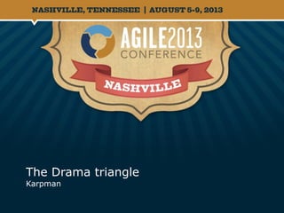 The Drama triangle
Karpman
 