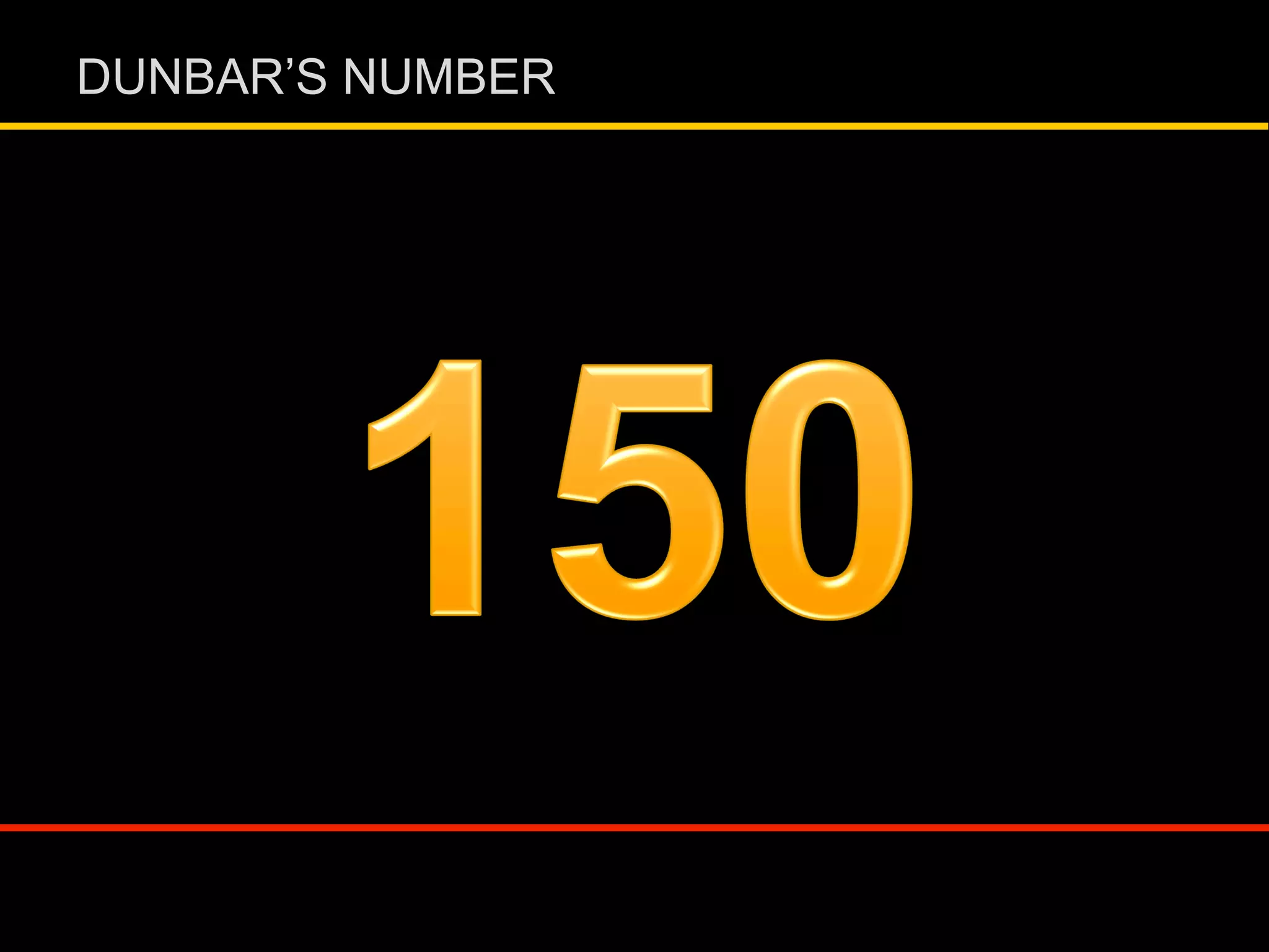 DUNBAR’S NUMBER
 