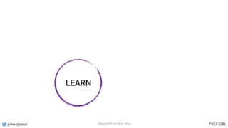 @davidjbland
LEARN
Adapted from Eric Ries
 