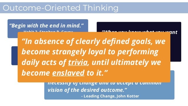 Horse Before The Cart An Outcome Oriented Approach To Safe Transfo