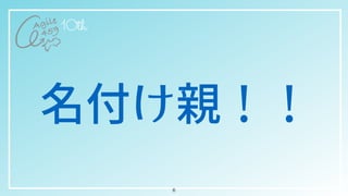 名付け親！！
6
 
