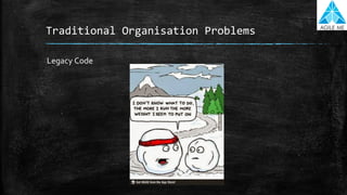 Traditional Organisation Problems
Legacy Code
 
