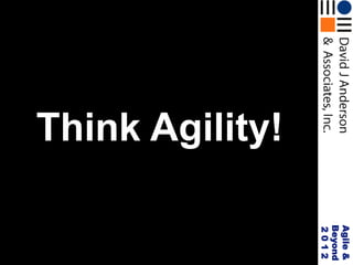 Key Note - Agile & Beyond - Stop Doing Agile! Start Thinking Agility
