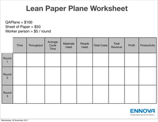 Lean Paper Activity Agile and Lean Games | PDF