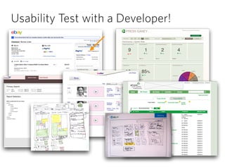 Usability Test with a Developer!
PRESS GANEY
Welcome Lidia | My Account | Customize
Clinical Performer
detail
Volume By Service Line
detail detail detail
detail
detail
Southwest
ORTHOPEDICS
Pediatrics
Emergency
Surgery
Cardiology
Neurology
Oncology
Hospital Acquired Infection
9
16%
Physical Restraint Accidental OverdosagesAdverse Blood Reactions
24%
1 2 4
50% 12%
Complications
24%
2.7%
Mortality
Core MeasuresReadmissions
16%
24%
85%
24%
1.2%
24%
detail
detail
RevenuePerformanceView:Date Range: 1m 3m 1yr YTD Custom Division/Service Linequick Links:
Performance > System Wide
 