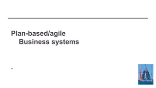 Plan-based/agile
Business systems
.
 