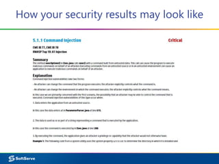 How your security results may look like
 