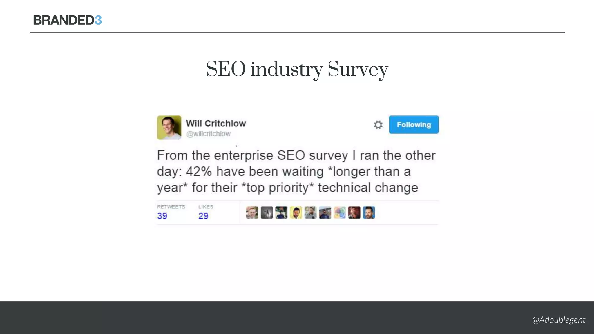 @Adoublegent
SEO industry Survey
 
