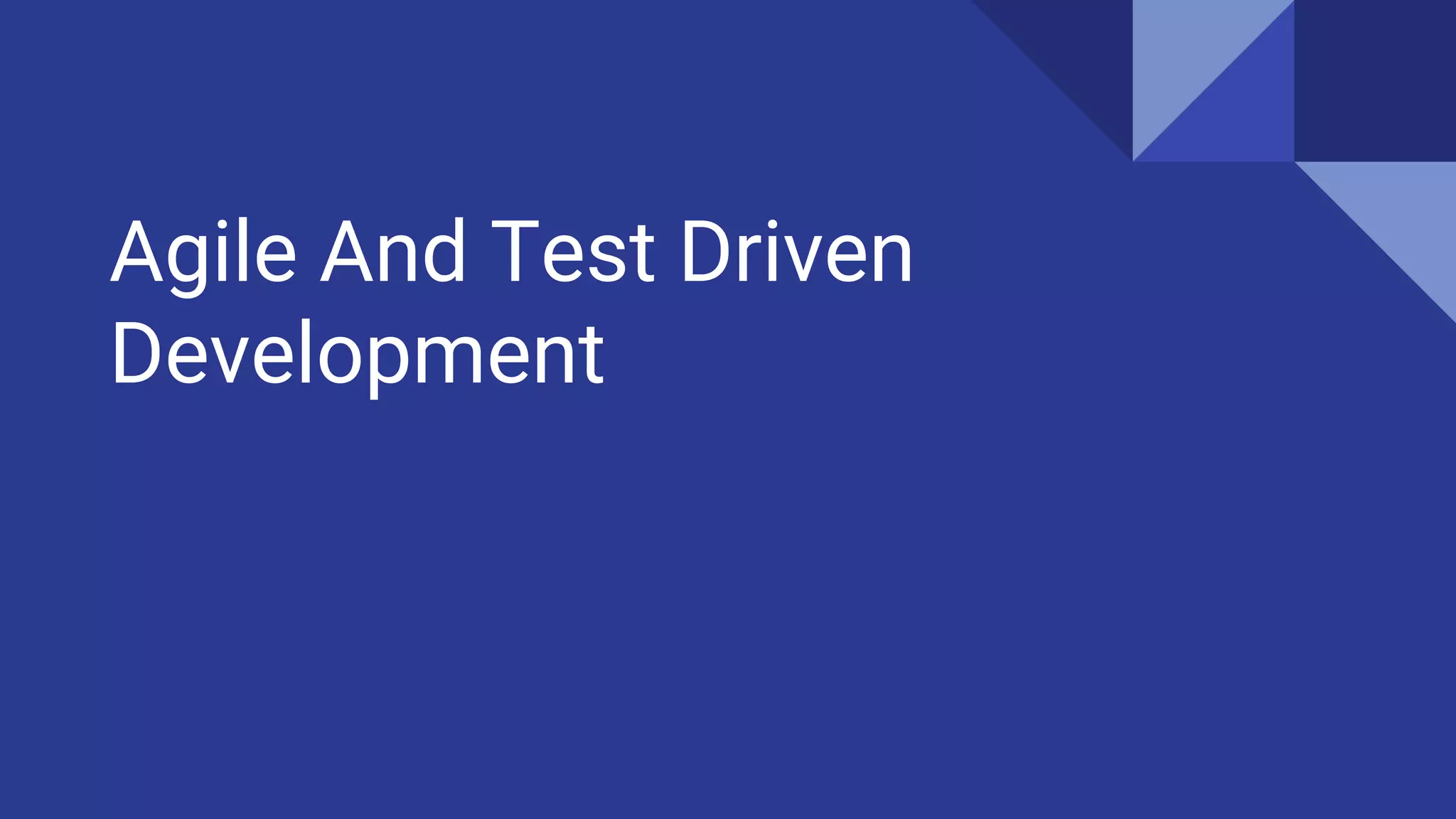 Agile and test driven development | PDF | Web Development | Internet