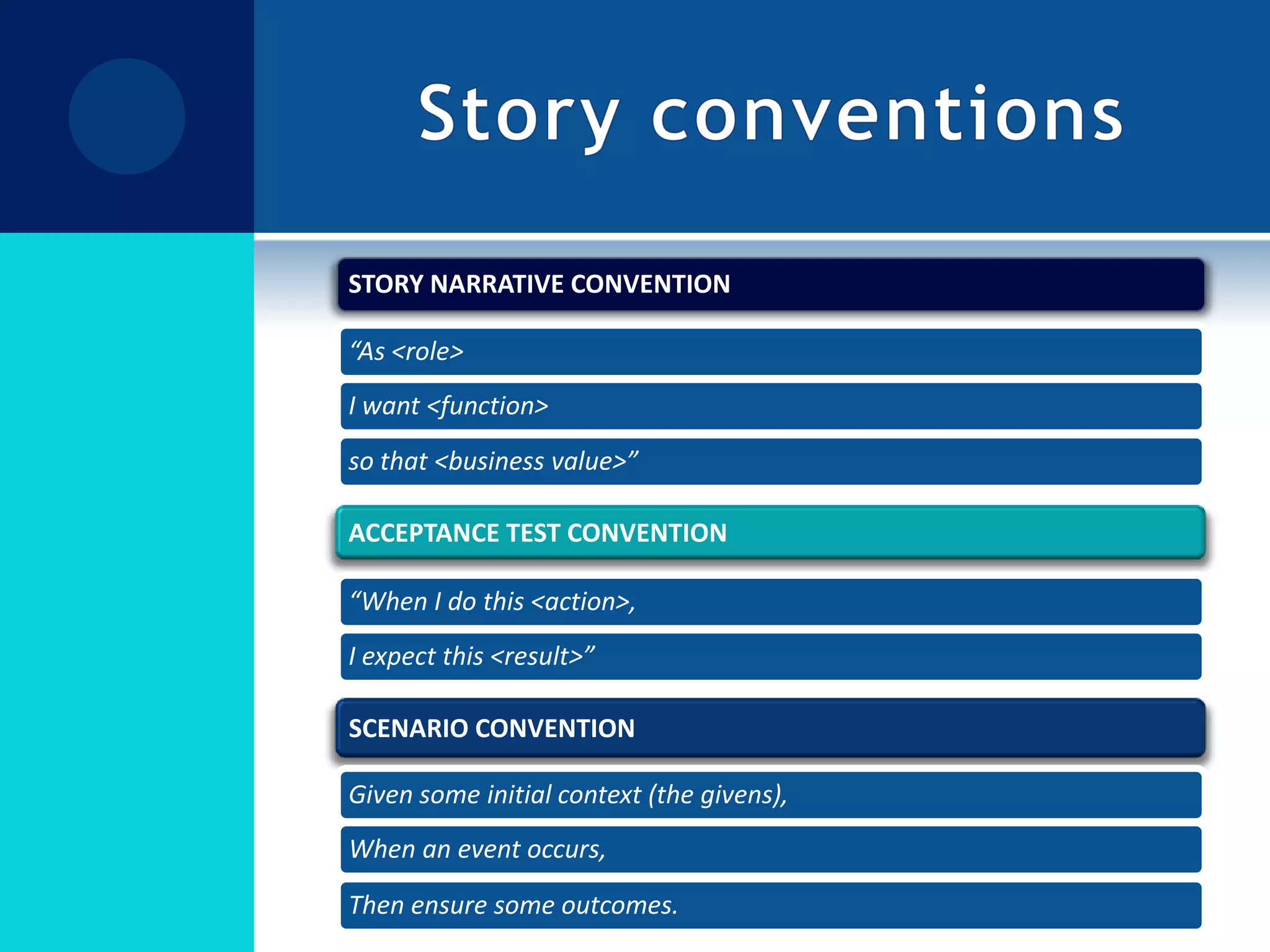 Story conventions