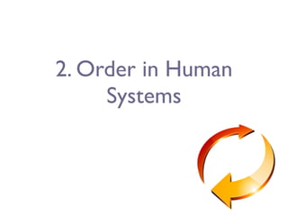 2. Order in Human
     Systems
 