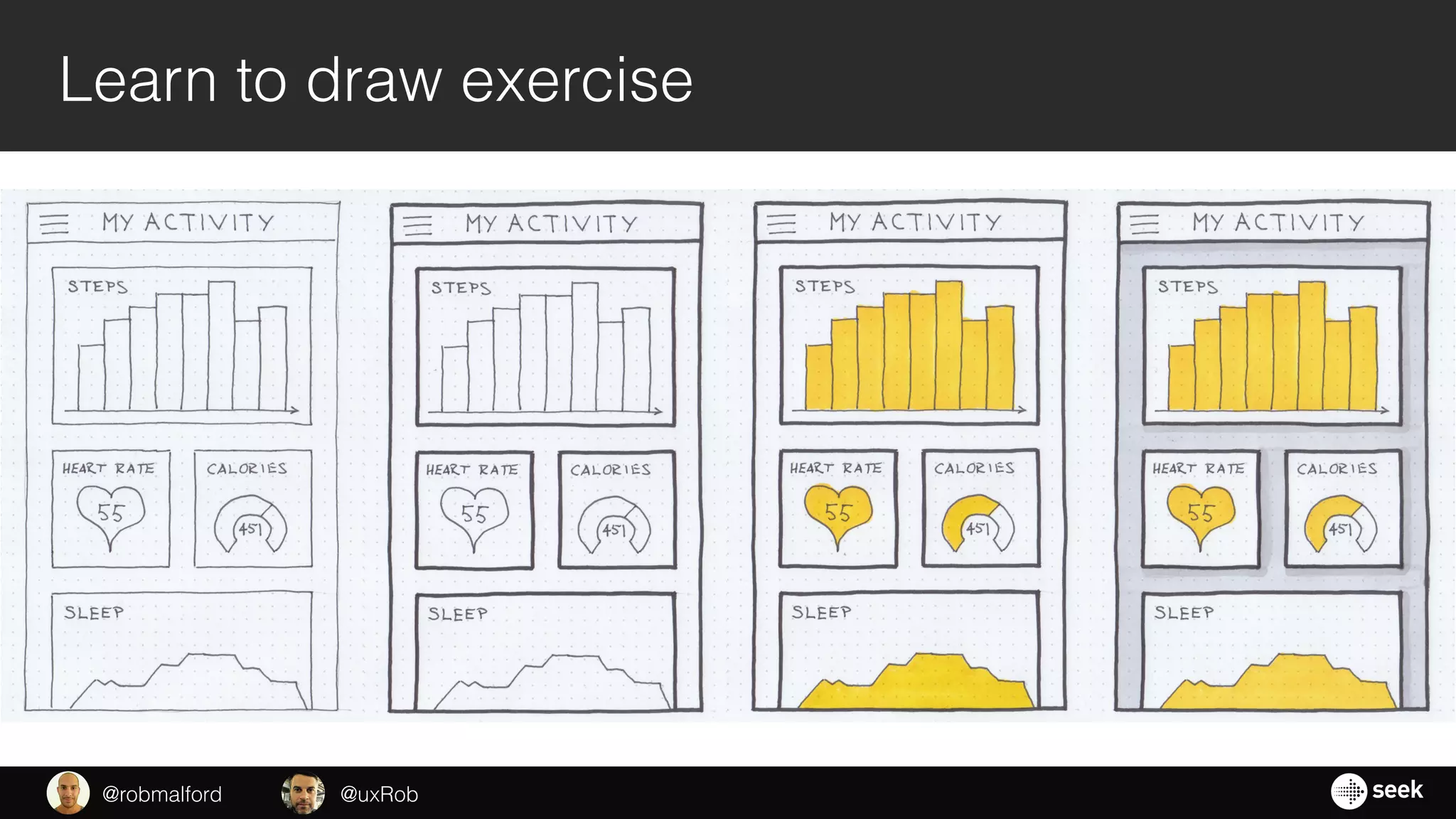 Learn to draw exercise
@uxRob@robmalford
 