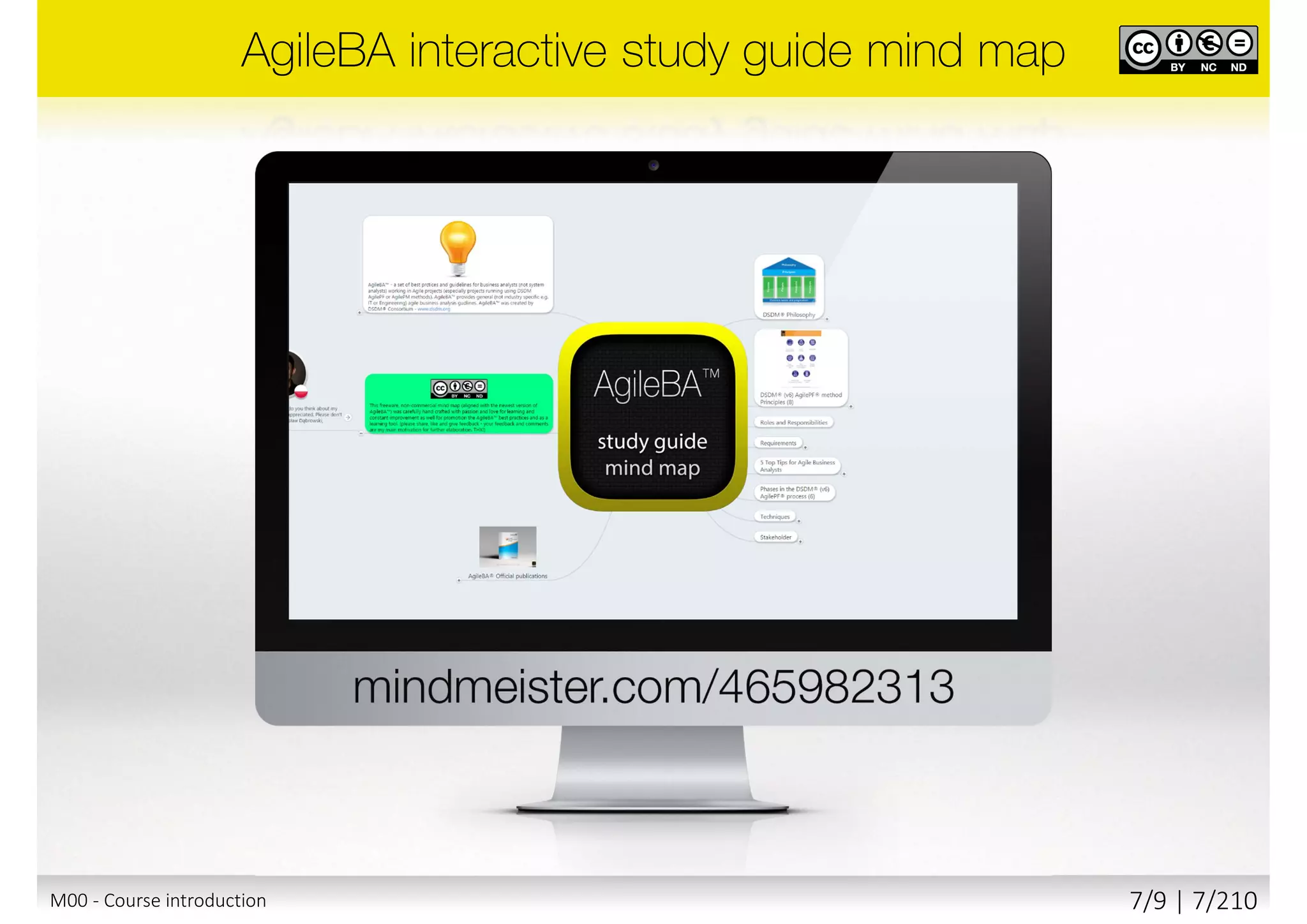 Handbook Page
AgileBA syllabus section code and title
BF Business Analyst Fundamentals
SO Strategy and Organisation
PR Practices
RQ Requirements
Module slide number / total module slides
Slide number /
total slides
Module number
and name
AgileBA
handbook page
AgileBA syllabus
section code
SyllabusM00 - Course introduction 7/10 | 7/211
 
