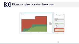Filters can also be set on Measures
78
 