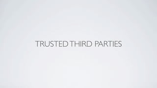 TRUSTED THIRD PARTIES
 
