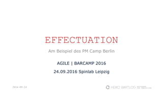 Am Beispiel des PM Camp Berlin
AGILE | BARCAMP 2016
24.09.2016 Spinlab Leipzig
 
