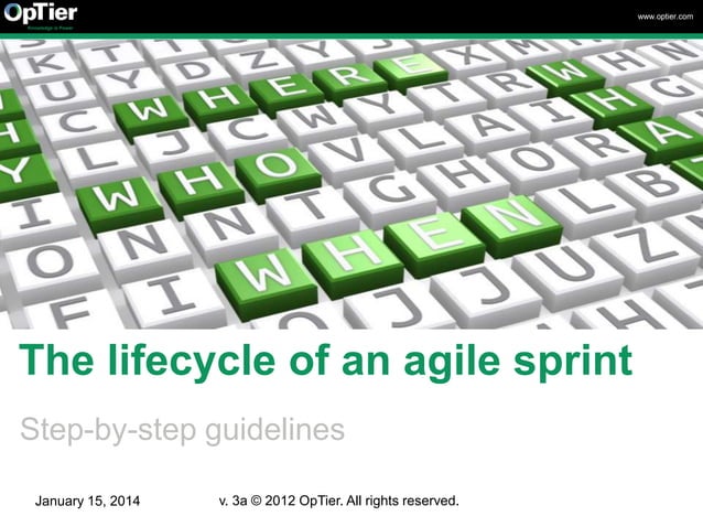 The lifecycle of an agile sprint | PPT