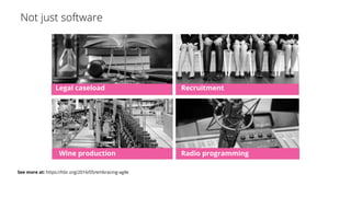 Wine production Radio programming
Legal caseload Recruitment
See more at: https://hbr.org/2016/05/embracing-agile
 